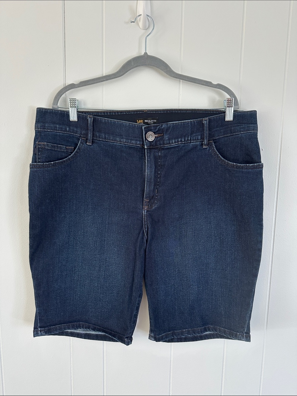 Lee Indigo Blue Denim Bermuda Shorts